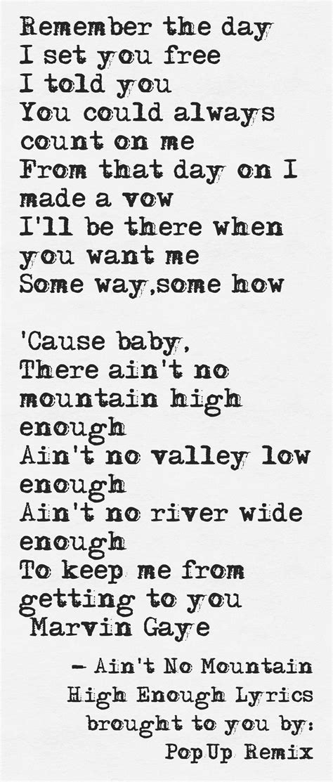 ain t no mountain high enough lyrics